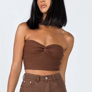 Princess Polly Kallista Top Brown